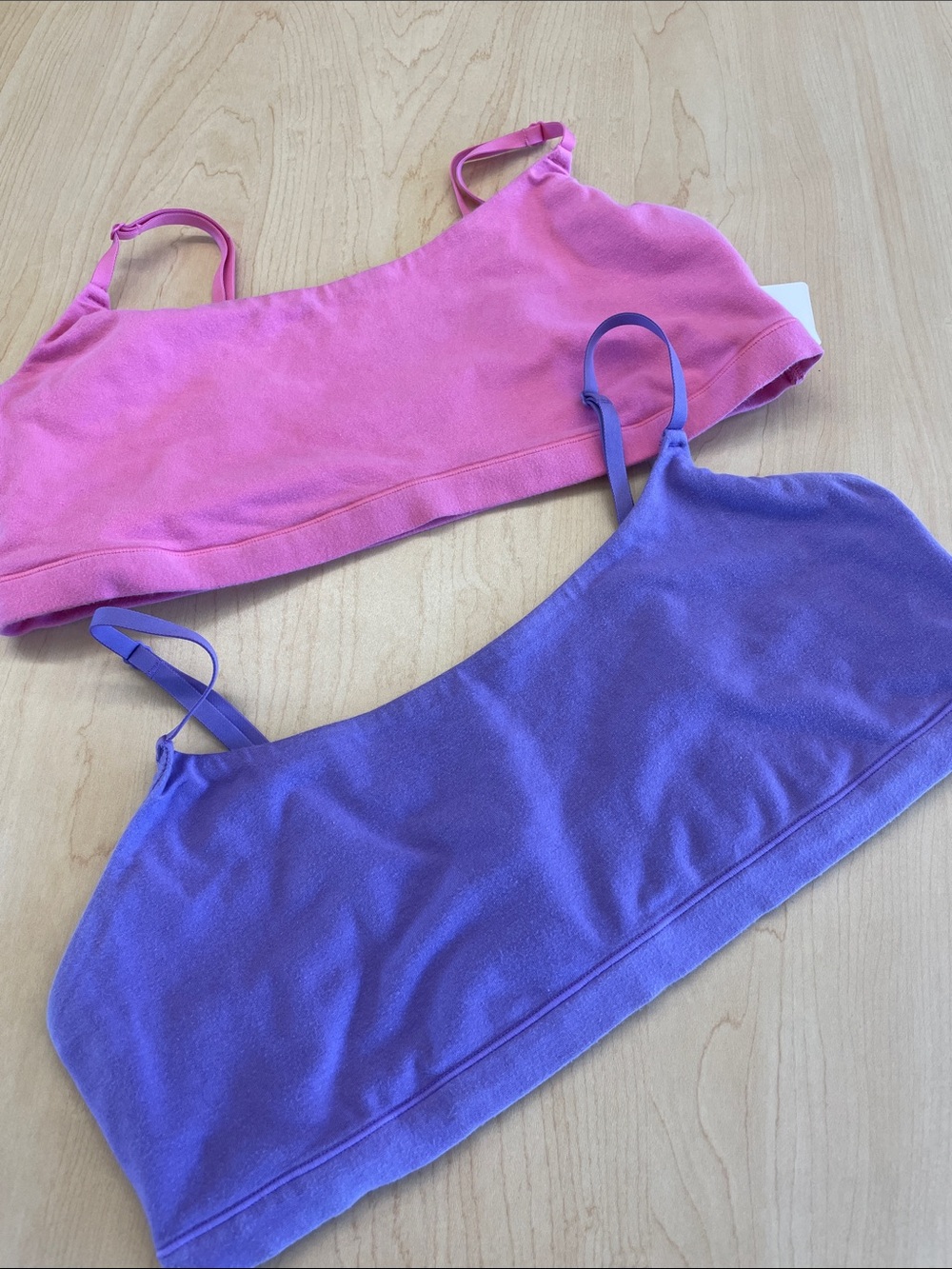 SKIMS Set of Pink and Purple Bralette Tops